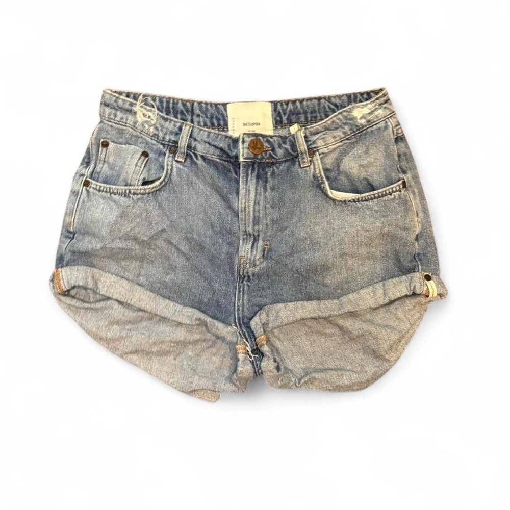 One Teaspoon Denim Mid Rise Bandit Short